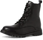 Schn&uuml;rboots TAMARIS, Damen, Gr. 37, schwarz, Leder, Lederimitat, leicht gl&auml;nzend,