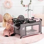 Puppenbett BAYER "Multibett", rosa (einhorn grau, rosa), Puppenm&ouml;bel, KinderB:32cm