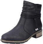Winterstiefelette RIEKER, Damen, Gr. 36, schwarz, Lederimitat, Schuhe