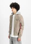 Bomberjacke ALPHA INDUSTRIES "MA-1 TT Hood Light", Herren, Gr. S, beige (vintage