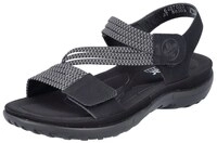 Rieker Riemchensandale Sommerschuh, Sandalette, Keilabsatz, mit Gummiz&uuml;gen