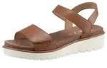 Keilsandalette ARA "BILBAO", Damen, Gr. 38, braun (cognac), Glattleder,...