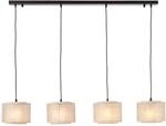 BRILLIANT Pendelleuchte "Odar", schwarz (schwarz, beige), 4, H: 113,5cm, 1 Stk.,