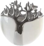 GILDE Dekovase "Tree" Keramik, Baum-Design, 21 cm hoch
