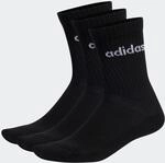 Sportsocken ADIDAS SPORTSWEAR "LINEAR CREW CUSHIONED, 3 PAAR", Damen, Gr. M (40/42),