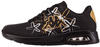 Sneaker KAPPA Gr. 36, schwarz (black, gold) Schuhe Sneaker - mit farbenfrohem...