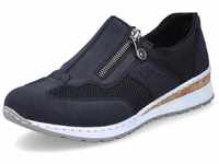 Slip-On Sneaker RIEKER Gr. 36, blau (dunkelblau) Damen Schuhe Slipper Bestseller