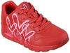 Sneaker SKECHERS "UNO DRIPPING IN LOVE" Gr. 35, rot (rot, pink) Damen Schuhe
