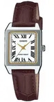 Quarzuhr, braun (dunkelbraun, silberfarben), CASIO TIMELESS COLLECTION, Armbanduhren,