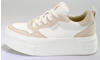 Plateausneaker BUFFALO "PAIRED COURT" Gr. 37, beige (weiß, creme) Damen Schuhe