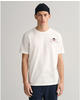 T-Shirt GANT "REG ARCHIVE SHIELD EMB SS T-SHIRT" Gr. S, weiß (white) Herren...