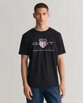 T-Shirt GANT "REG ARCHIVE SHIELD SS T-SHIRT", Herren, Gr. S, schwarz, Jersey,