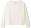 Sweatshirt TOM TAILOR Gr. XL, weiß (whisper wh) Damen Sweatshirts mit...
