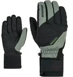 Skihandschuhe ZIENER "GATIS-Z AQUASHIELD", Herren, Gr. 8, schwarz (gr&uuml;n mud),