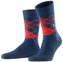 Socken BURLINGTON "Preston", Herren, Gr. 40, steel blau, Baumwollmischung,