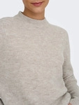 Strickpullover ONLY "ONLCAMILLA O-NECK L/S PULLOVER KNT", Damen, Gr. XL, beige