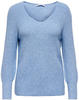 V-Ausschnitt-Pullover ONLY "ONLATIA L/S V-NECK CUFF KNT" Gr. XS, blau (sodalite...