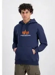 Hoodie ALPHA INDUSTRIES "Basic Hoodie BL Rubber", Herren, Gr. XS, blau (ultra...