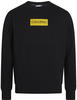 Sweatshirt CALVIN KLEIN "RAISED RUBBER LOGO SWEATSHIRT" Gr. S, schwarz (ck black)