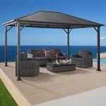 KONIFERA Pavillon ""Samos" aus verzinktem Stahl, ohne Seitenteile" BxT: 300x400...