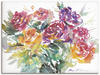 Artland Wandbild "Rosenstrauß", Blumen, (1 St.), als Leinwandbild, Poster in
