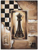 Leinwandbild ARTLAND "Schach Königin" Bilder Gr. B/H: 45 cm x 60 cm, Schach