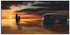Wandbild ARTLAND "Surfen in Kalifornien mit Bulli T1" Bilder Gr. B/H: 100 cm x...