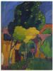 Leinwandbild ARTLAND "Murnau. 1908" Bilder Gr. B/H: 90 cm x 120 cm, Garten, 1...