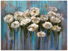 Wandbild ARTLAND "Anemonen am See" Bilder Gr. B/H: 80 cm x 60 cm, Leinwandbild Blumen