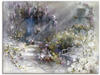 Wandbild ARTLAND "Wortlos" Bilder Gr. B/H: 120 cm x 90 cm, Leinwandbild Garten
