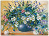 Wandbild ARTLAND "Vase mit Kornblumen" Bilder Gr. B/H: 120 cm x 90 cm,...
