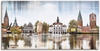 Leinwandbild ARTLAND "Lüneburg Skyline Abstrakte Collage" Bilder Gr. B/H: 100...