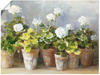 Artland Wandbild "Weiße Geranien", Blumen, (1 St.), als Leinwandbild, Poster in