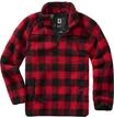Kapuzenpullover BRANDIT "Brandit Herren Teddyfleece Troyer", Damen, Gr. S, rot (rot,
