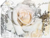 Artland Wandbild "In Buchstaben - Rose", Blumen, (1 St.), als Leinwandbild, Poster,
