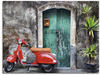 Artland Wandbild "Roter Motorroller", Motorräder & Roller, (1 St.), als...