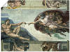 Artland Wandbild "Die Erschaffung des Adam", Religion, (1 St.), als Leinwandbild,
