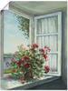Artland Wandbild "Geranien am Fenster", Blumen, (1 St.)