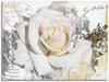 Artland Wandbild "In Buchstaben - Rose", Blumen, (1 St.), als Leinwandbild,...