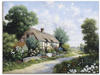 Leinwandbild ARTLAND "Das Landhaus" Bilder Gr. B/H: 80 cm x 60 cm, Gebäude