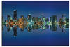 Leinwandbild ARTLAND "Miami Skyline" Bilder Gr. B/H: 90 cm x 60 cm, Amerika