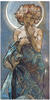 Wandbild ARTLAND "Sterne Der Mond 1902" Bilder Gr. B/H: 50 cm x 100 cm,