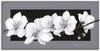 Wandbild ARTLAND "Weiße Orchideen auf grau" Bilder Gr. B/H: 100 cm x 50 cm,