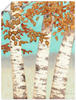 Artland Poster "Goldene Birken III", Bäume, (1 St.), als Leinwandbild,...
