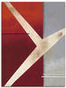 Artland Wandbild "Abstrakt in rot-grau", Gegenstandslos, (1 St.), als...