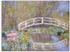 Leinwandbild ARTLAND "Brücke in Monets Garten" Bilder Gr. B/H: 60 cm x 45 cm,