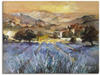 Leinwandbild ARTLAND "Toskana Romantic I" Bilder Gr. B/H: 80 cm x 60 cm, Europa