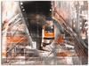 Leinwandbild ARTLAND "Wuppertal Skyline abstrakte Collage" Bilder Gr. B/H: 60...