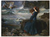 Leinwandbild ARTLAND "Der Sturm I" Bilder Gr. B/H: 80 cm x 60 cm, Frau...