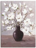 Leinwandbild ARTLAND "Magnolien" Bilder Gr. B/H: 60 cm x 80 cm, Blumen, 1 St.,...